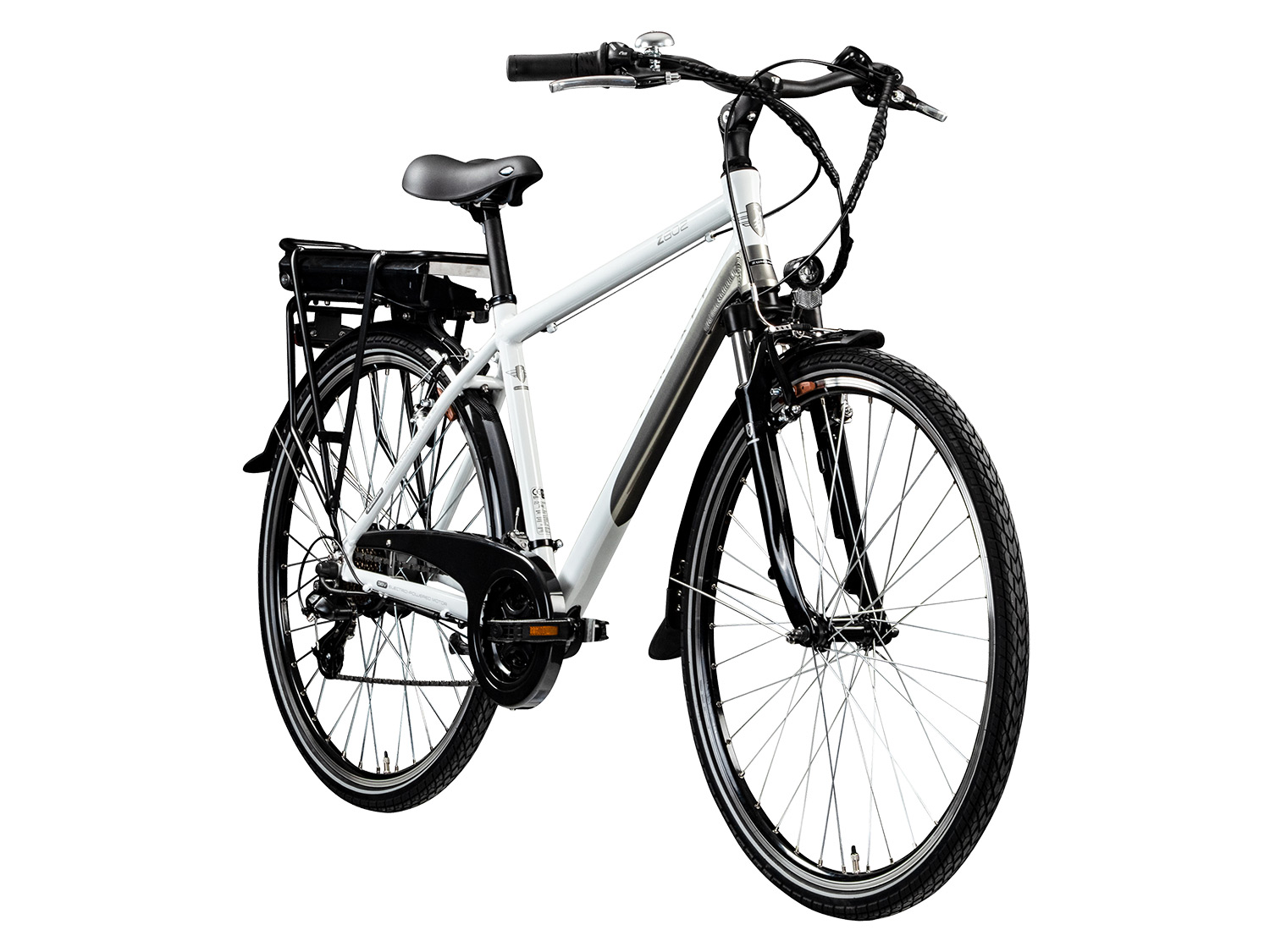 Zündapp E-Bike Trekkingrad »Z802 700c«, 28 Zoll, Herren (Herren, weiß/grau)