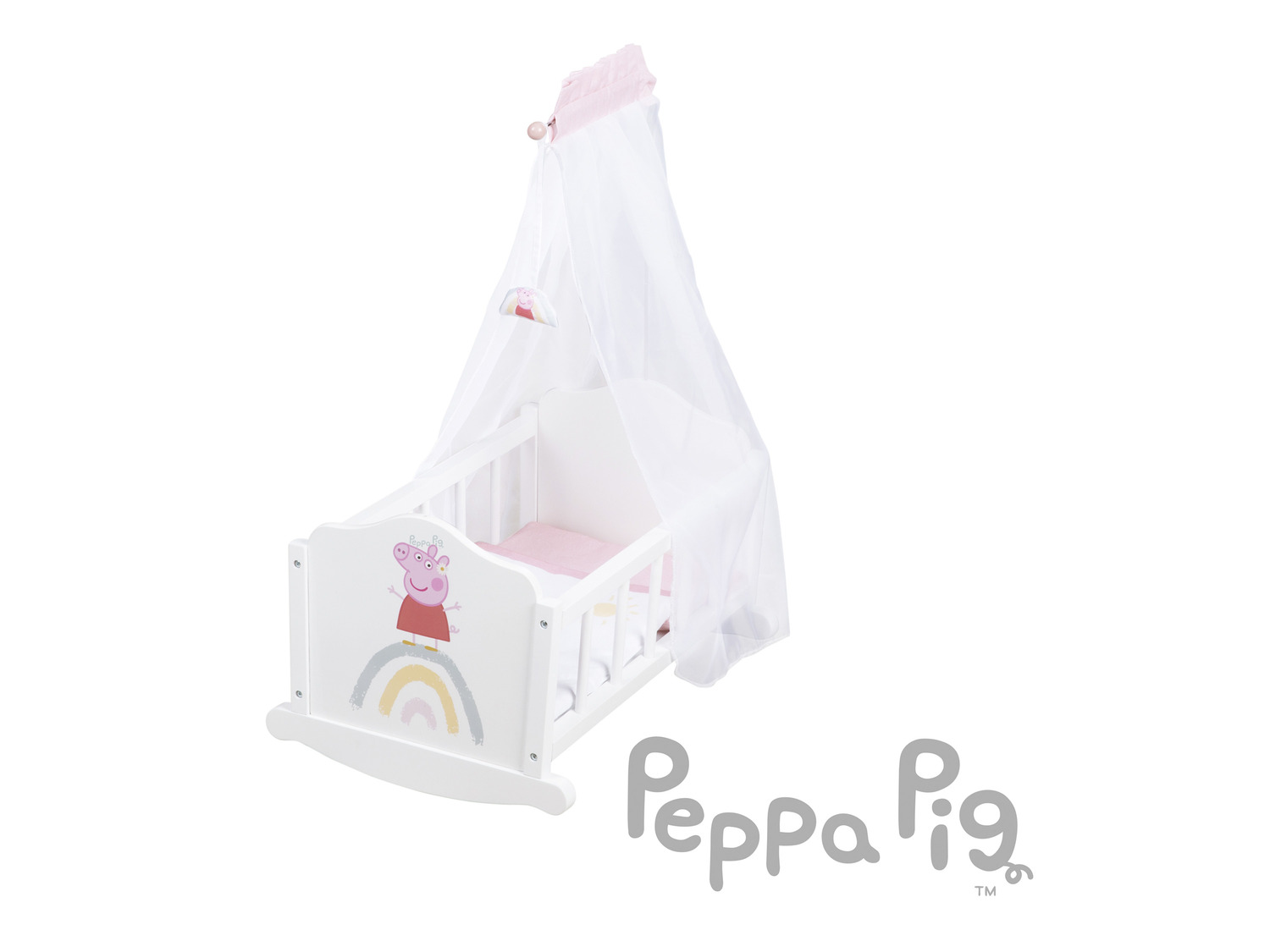 roba Puppenwiege »Peppa Pig«, mit Voilehimmel LIDL 