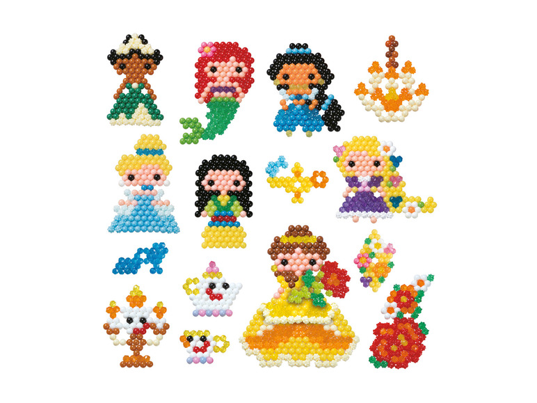 2500 Aquabeads mit Prinzessinnen«, »Disney Kreativwürfel über Bastelperlen