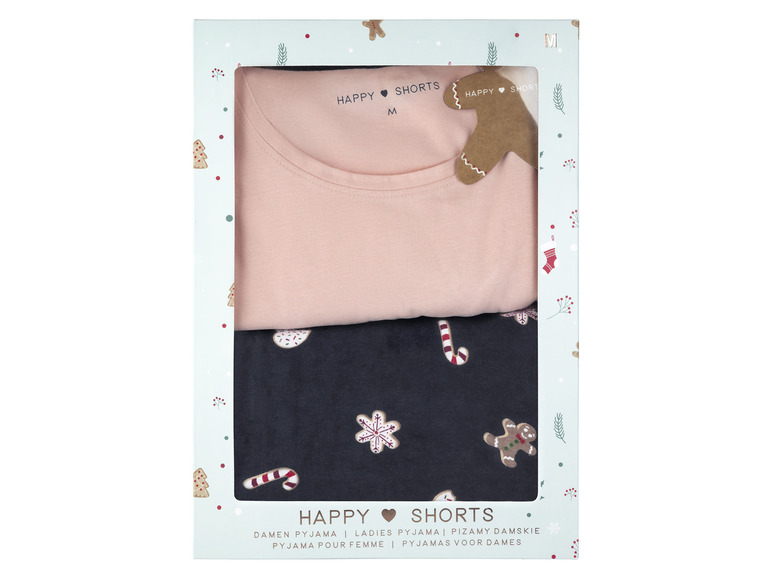 Gehe zu Vollbildansicht: Happy Shorts Damen Pyjama mit Weihnachtsmotiv - Bild 11