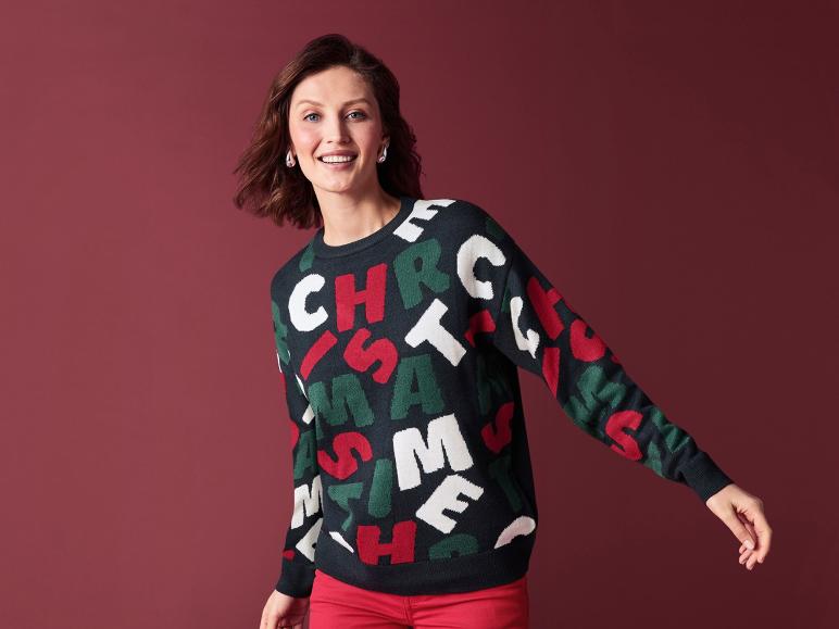 Gehe zu Vollbildansicht: esmara® Damen Weihnachtspullover in Feinstrickqualität - Bild 3