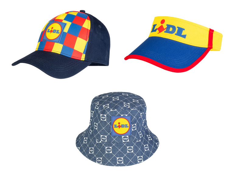 Kappe / Bucket-Hat / Schirmkappe mit Lidl-Print