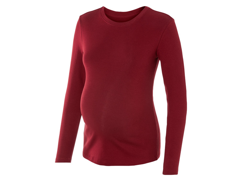 Gehe zu Vollbildansicht: esmara® Damen Umstands-Langarmshirt, in modischer Ripp-Qualität - Bild 6