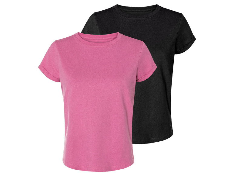 Gehe zu Vollbildansicht: esmara® Damen T-Shirts, 2 Stück, reine Baumwolle - Bild 2