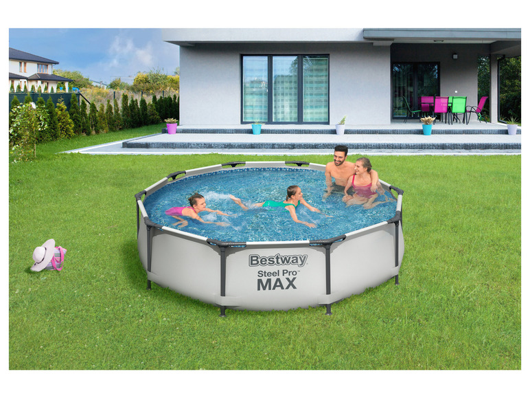Gehe zu Vollbildansicht: Bestway Steel Pro MAX™ Frame Pool Set mit Filterpumpe, ca. Ø 305 x 76 cm - Bild 2