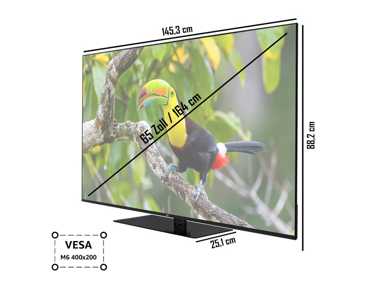 Gehe zu Vollbildansicht: JVC Fernseher »LT-VU6355« Smart TV 4K UHD Drehbarer Standfuß - Bild 12