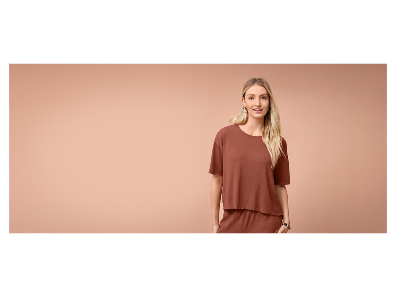 Gehe zu Vollbildansicht: esmara® Damen Oversize-T-Shirt mit Rundhalsausschnitt - Bild 3