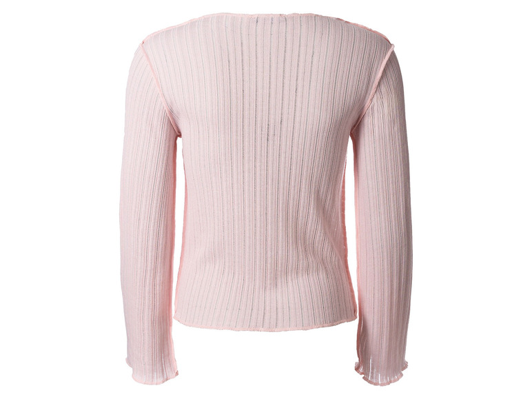 Gehe zu Vollbildansicht: esmara® Damen Langarmshirt, leicht transparent, rosa - Bild 3