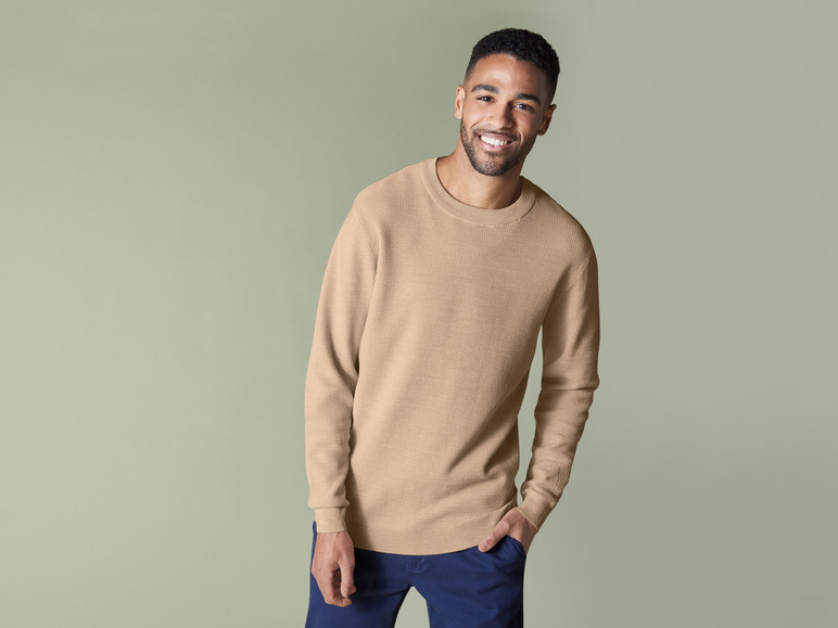 Gehe zu Vollbildansicht: LIVERGY® Herren Feinstrickpullover aus reiner Baumwolle - Bild 3