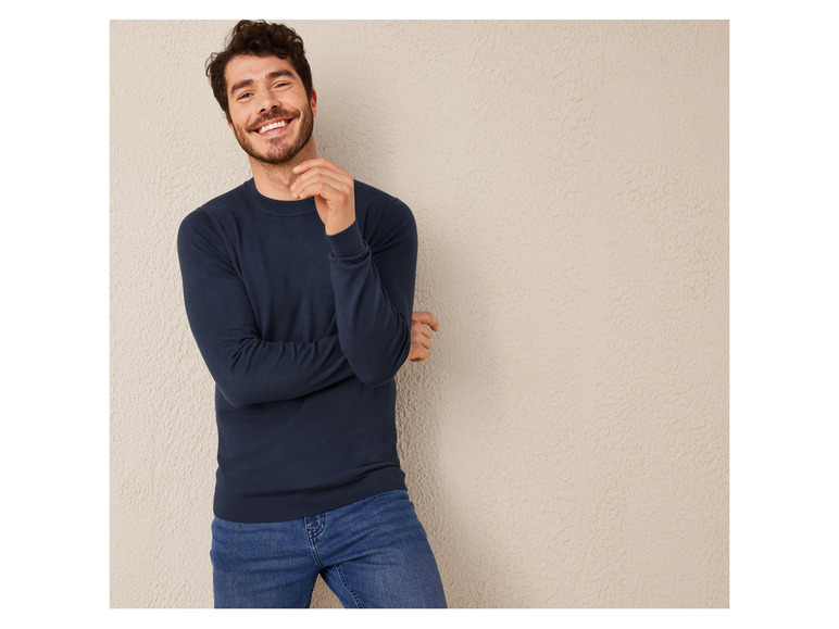 Gehe zu Vollbildansicht: LIVERGY® Herren Strickpullover, mit Rundhalsausschnitt - Bild 6