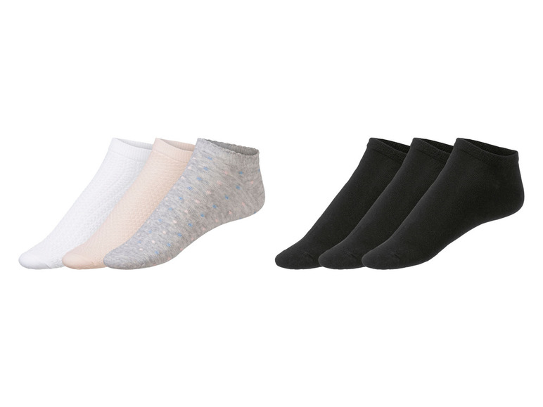 Gehe zu Vollbildansicht: esmara® Damen Sneakersocken, 3 Paar, mit Baumwolle - Bild 1