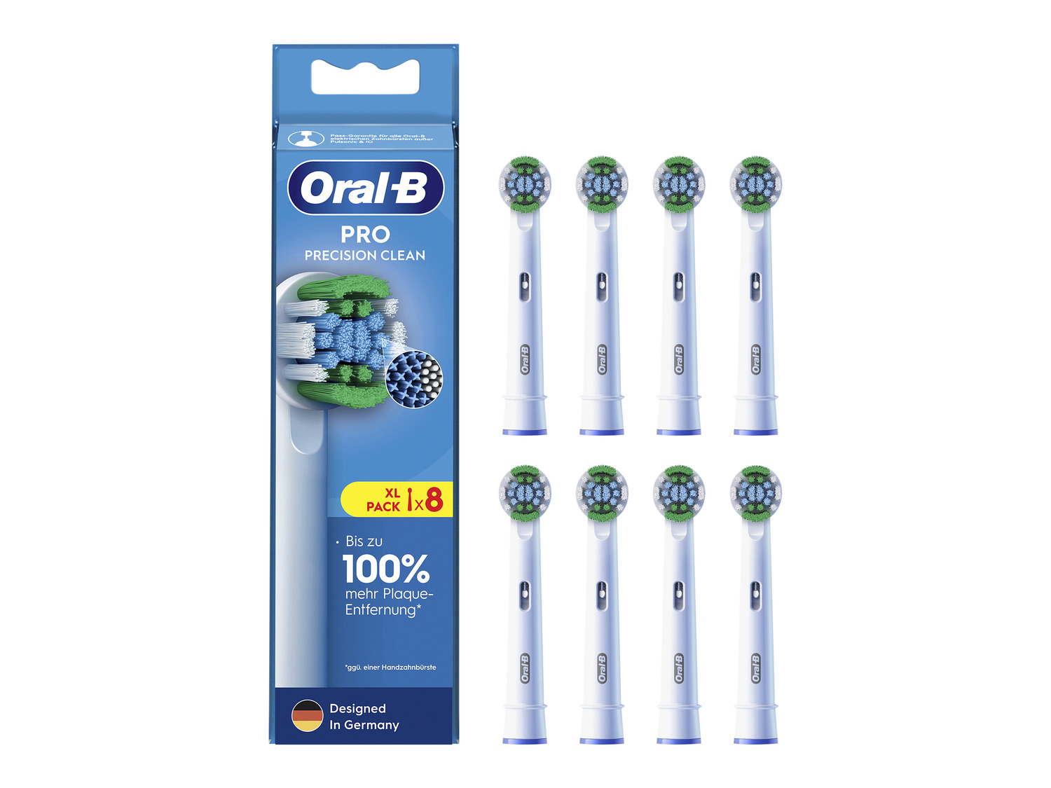 Pro 8 Stück Clean Aufsteckbürsten, Precision Oral-B
