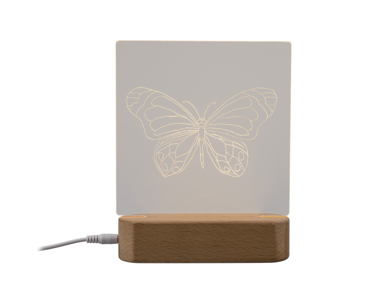 crelando® LED-Lampe, Gravur Motiv-Vorlagen Sketch mit