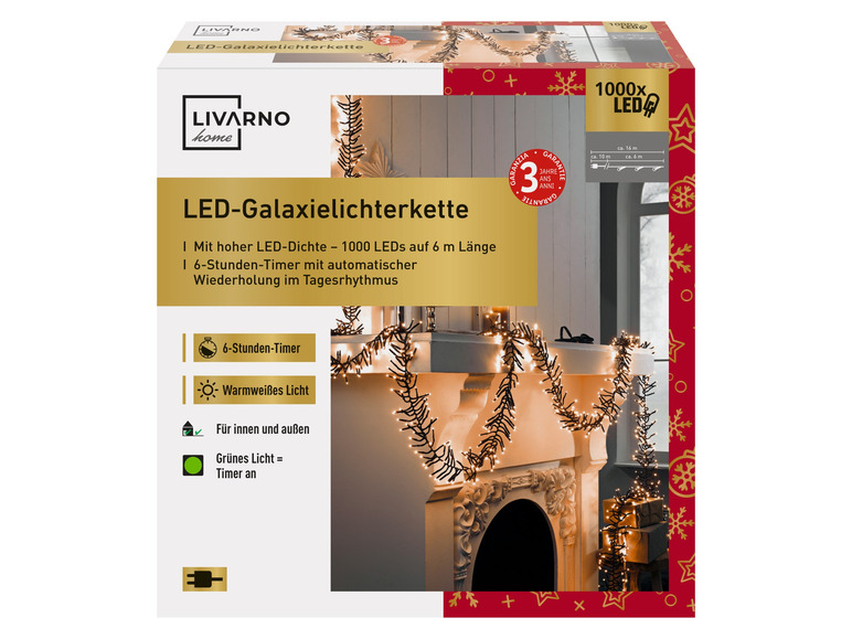 Gehe zu Vollbildansicht: LIVARNO home LED/Galaxie-Lichterkette, für den Innen- und Außengebrauch - Bild 6