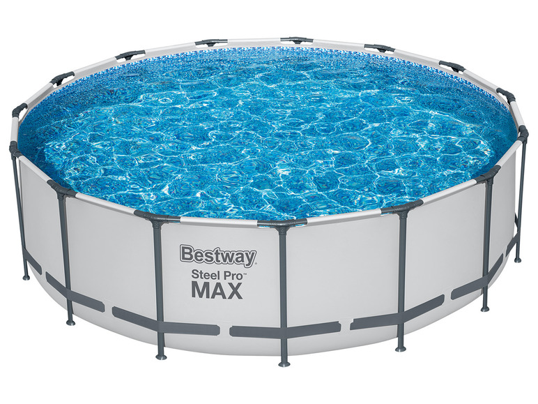 x Steel cm MAX™ Pool Ø Komplett-Set Pro Frame Bestway 122 mit 457 Filterpumpe