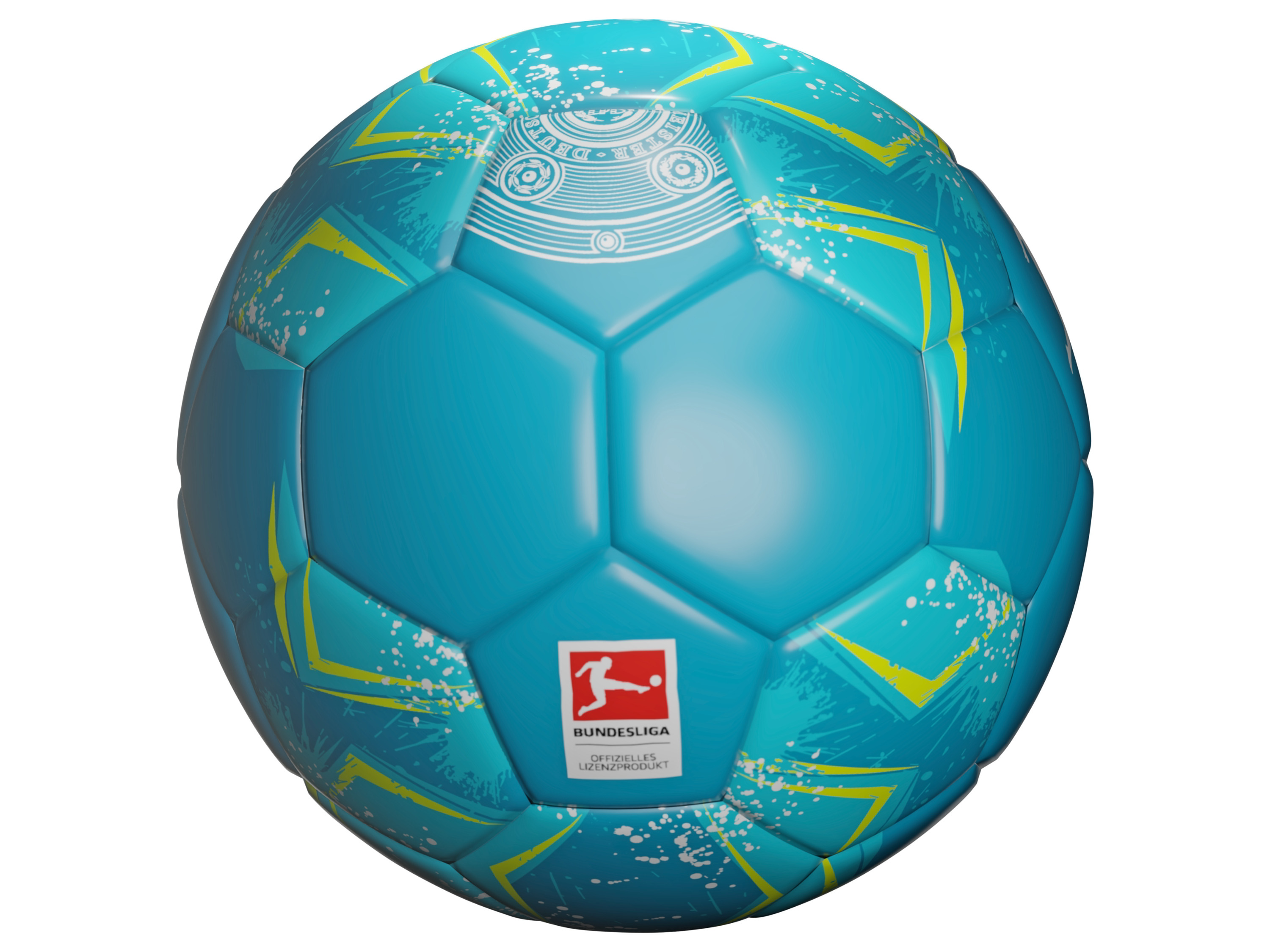 Bundesliga Miniball S24 (petrol/gelb/weiß)