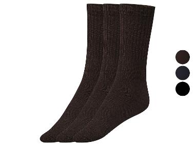 LIVERGY® Herren Grobstricksocken, 3 Paar, mit Plüschsohle