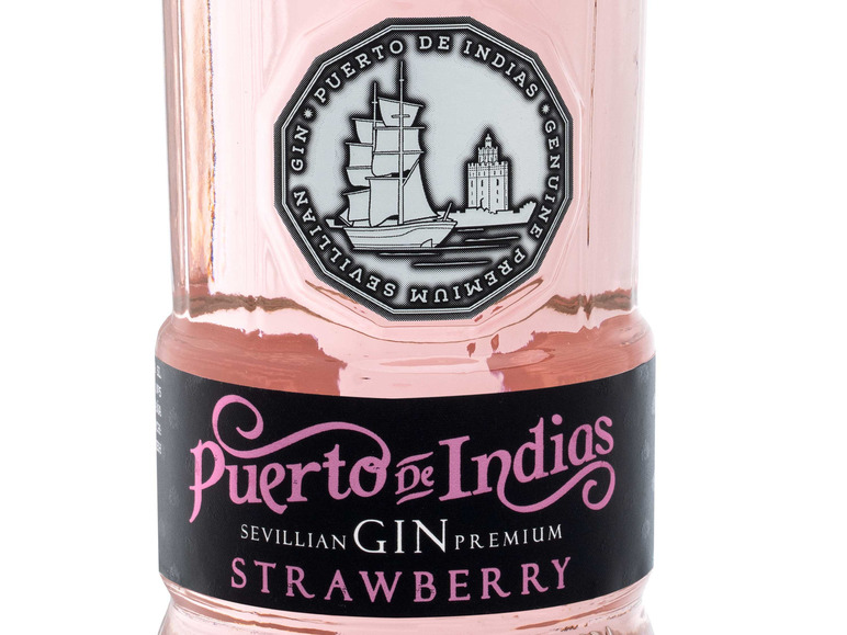 Puerto de Strawberry Gin Vol Indias 37,5