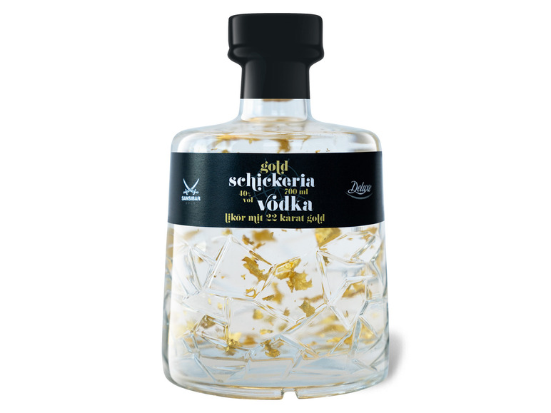 Sansibar Deluxe mit Vol Goldstückchen 40% Schickeria Vodkalikör