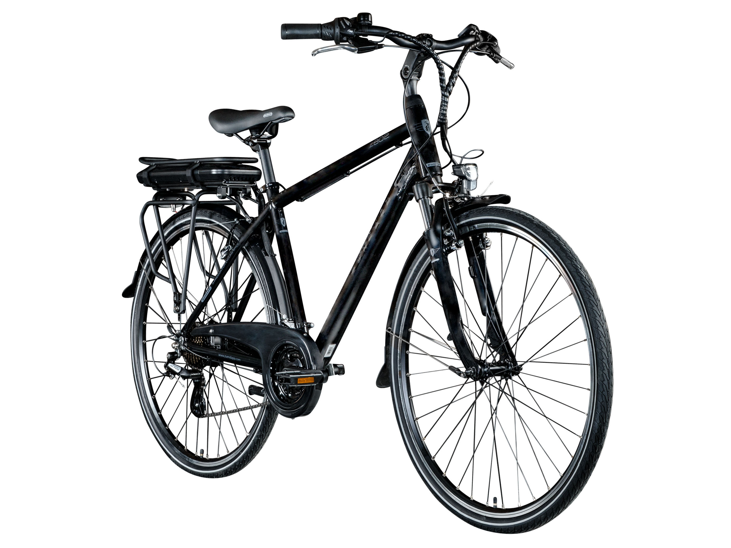 Zündapp E-Bike Trekkingrad »Z802 700c«, 28 Zoll, Herren (Herren, schwarz/grau)