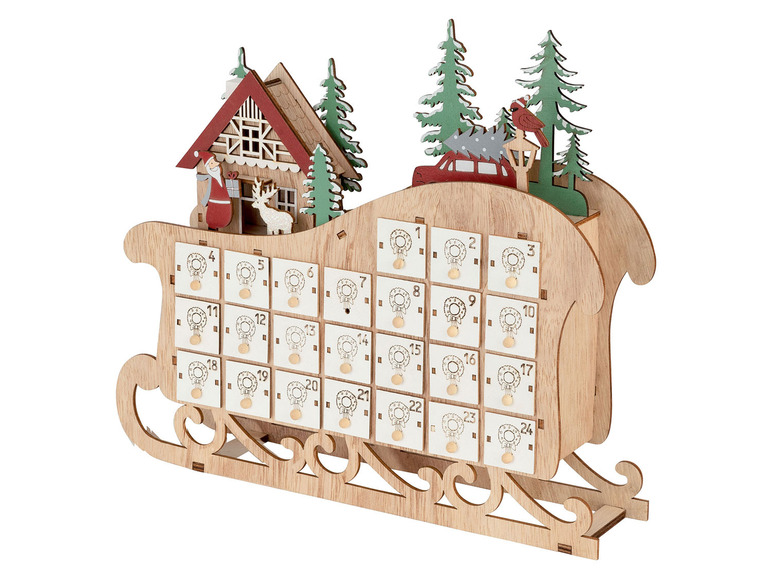 Gehe zu Vollbildansicht: LIVARNO home LED Adventskalender, aus Holz - Bild 9