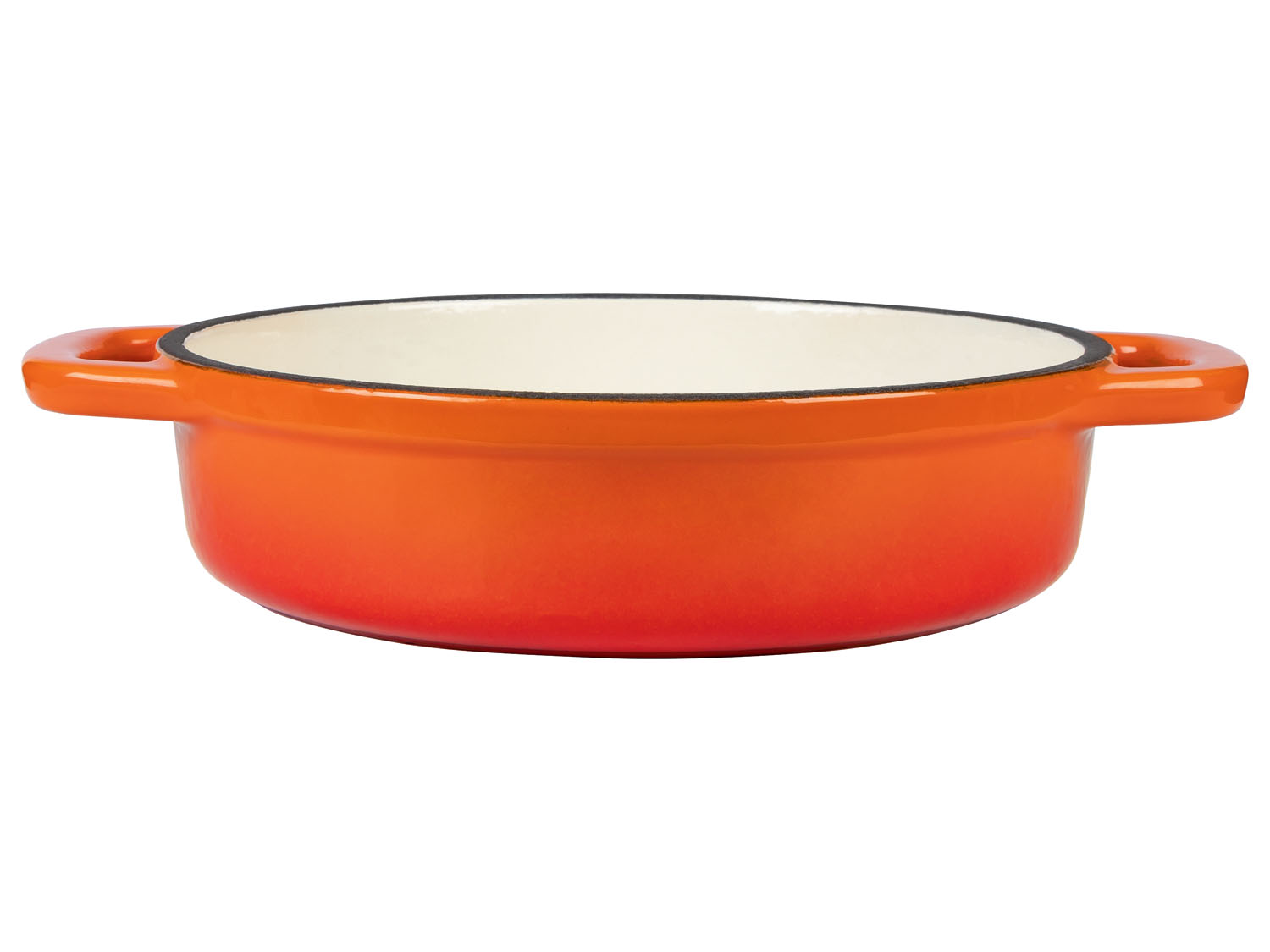 ERNESTO® Auflaufform Gusseisen 17 cm / 0,6 Liter (orange)