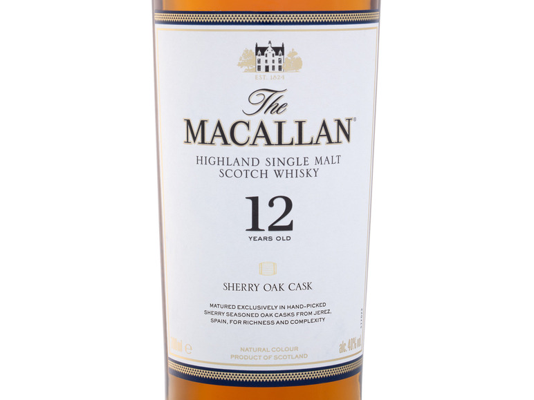Gehe zu Vollbildansicht: The Macallan Highland Single Malt Scotch Whisky Sherry Oak Cask 12 Jahre 40% Vol - Bild 4