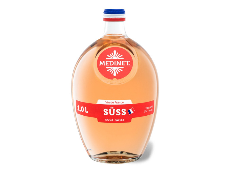 Gehe zu Vollbildansicht: Medinet rosé fruchtig-süß, Literflasche, Roséwein - Bild 1