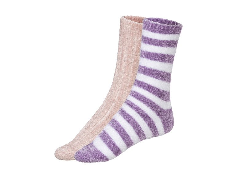 Gehe zu Vollbildansicht: esmara® Damen Chenille-Socken, 2 Paar, flauschig weich - Bild 2