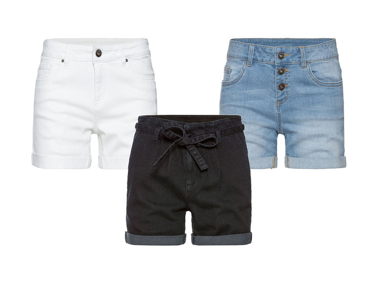 Gehe zu Vollbildansicht: esmara® Damen Jeansshorts, mit hohem Baumwollanteil - Bild 1