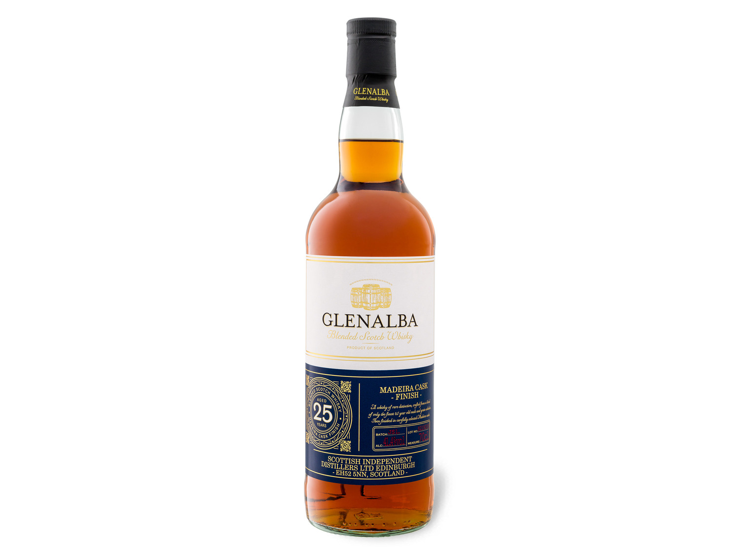 Glenalba Blended Scotch Cask 25 Whisky Madeira Jahre F…