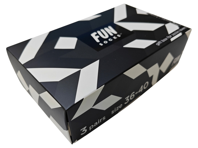 Gehe zu Vollbildansicht: Fun Socks Socken, 3 Paar, mit Geschenkbox - Bild 6