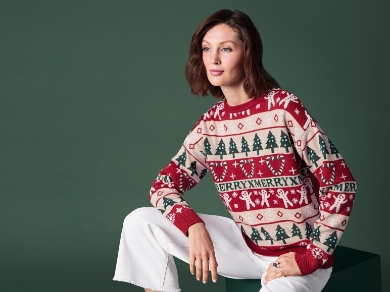 Gehe zu Vollbildansicht: esmara® Damen Weihnachtspullover in Feinstrickqualität - Bild 6