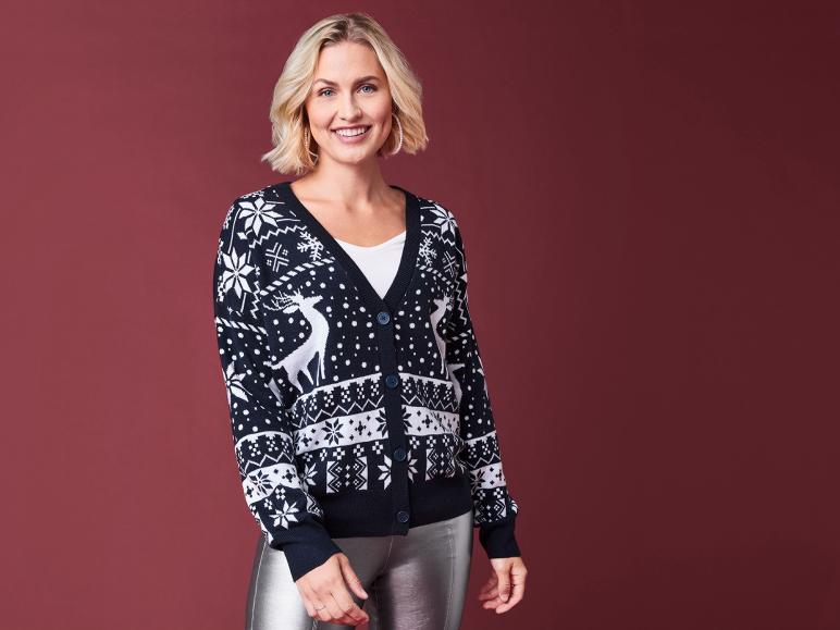 Gehe zu Vollbildansicht: esmara® Damen Cardigan mit weihnachtlichen Motiven - Bild 3