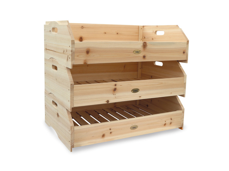 HABAU Holz Stapelkiste »Maxi«, im 3er Set, je Vorratskiste 59 x 38 x 18 cm