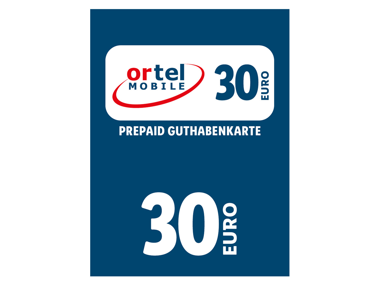 Ortel Mobile Ortel Mobile Code über 30 €