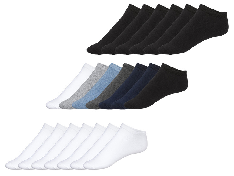 LIVERGY® Herren Sneakersocken, 7 Paar, hoher Baumwollanteil