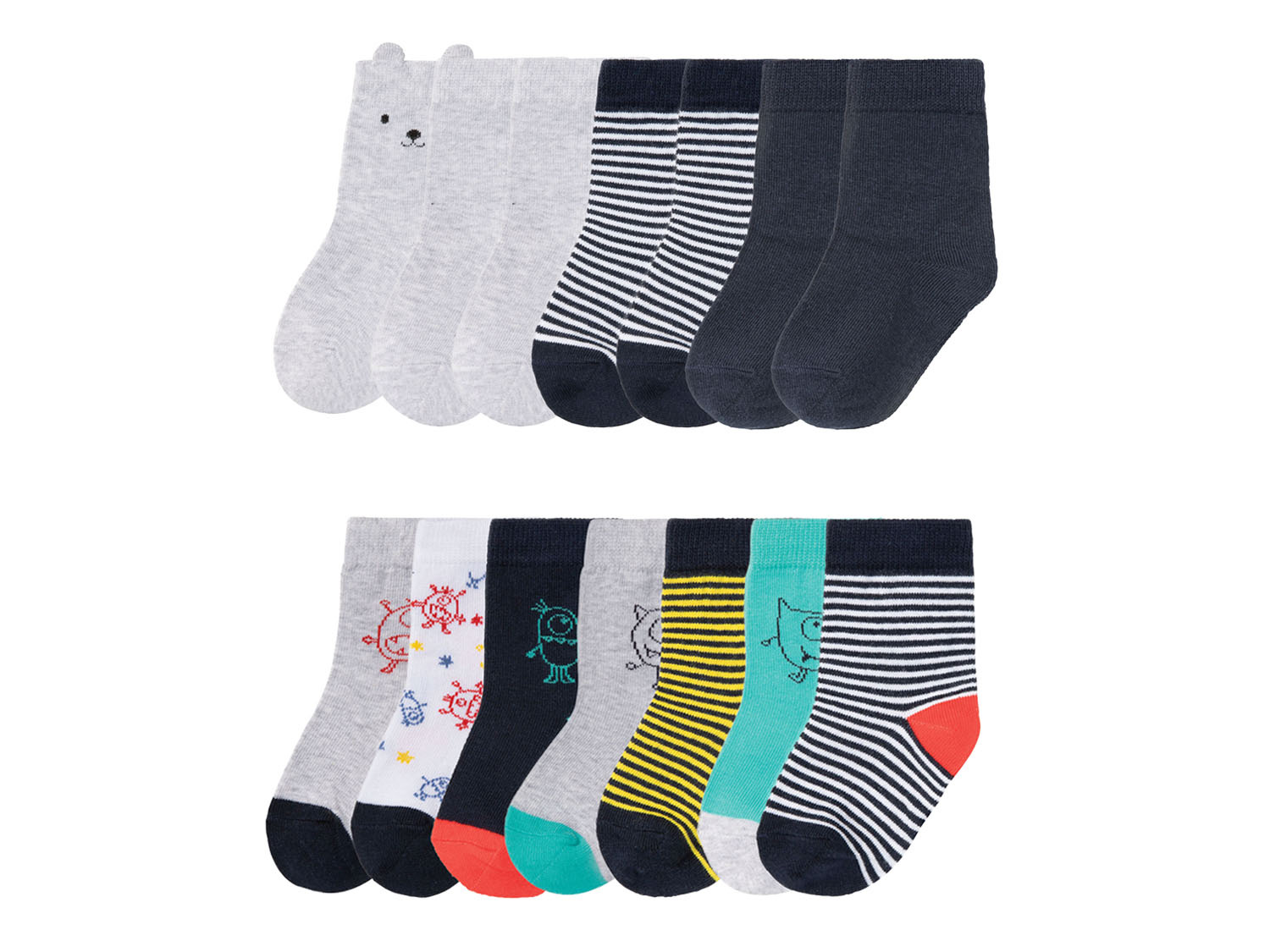 lupilu® Kleinkinder Jungen Socken, 7 Paar, Bio-Bau… mit