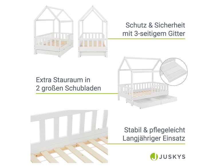 Gehe zu Vollbildansicht: Juskys Kinderbett »Marli«, im skandinavischen Design - Bild 192