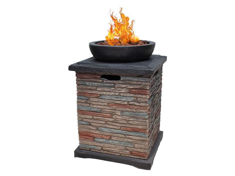 Ziegelstein-Design, im Feuerstelle grau Flam Kamino