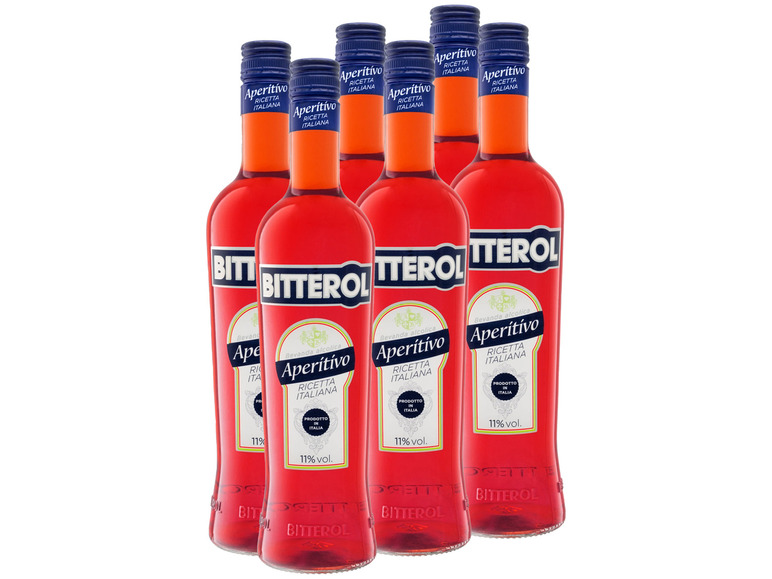 6 x 0,7-l-Flasche BITTEROL Aperitivo Italiano 11% Vol