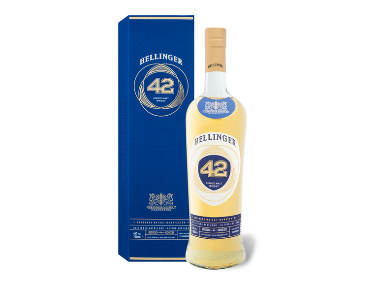 Gehe zu Vollbildansicht: Hellinger 42 Single Malt Whisky mit Geschenkbox 46% Vol - Bild 1