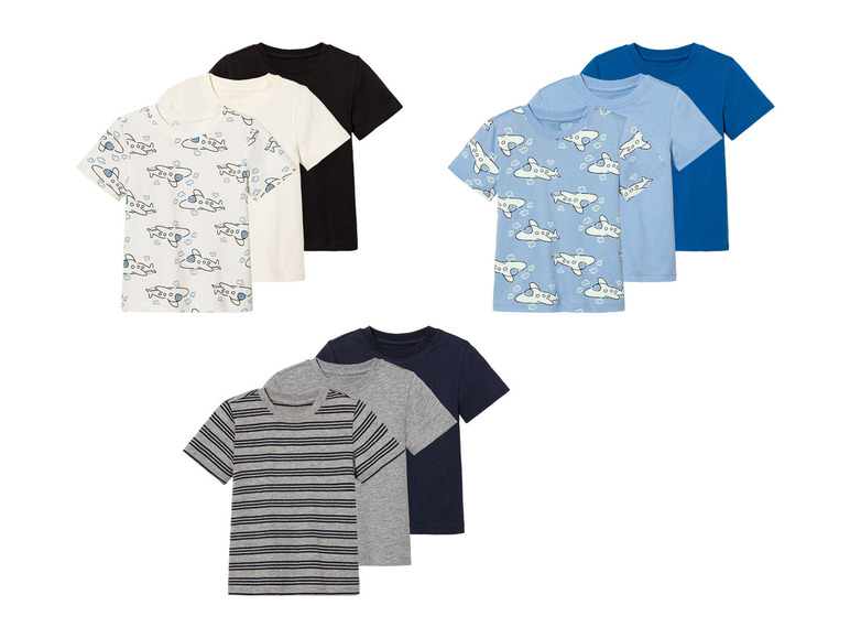 Gehe zu Vollbildansicht: lupilu® Kleinkinder T-Shirt's, 3 Stück, mit Baumwolle - Bild 1