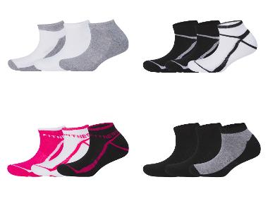 CRIVIT Damen Sport-Sneakersocken, 3 Paar, hoher Bio-Baumwollanteil