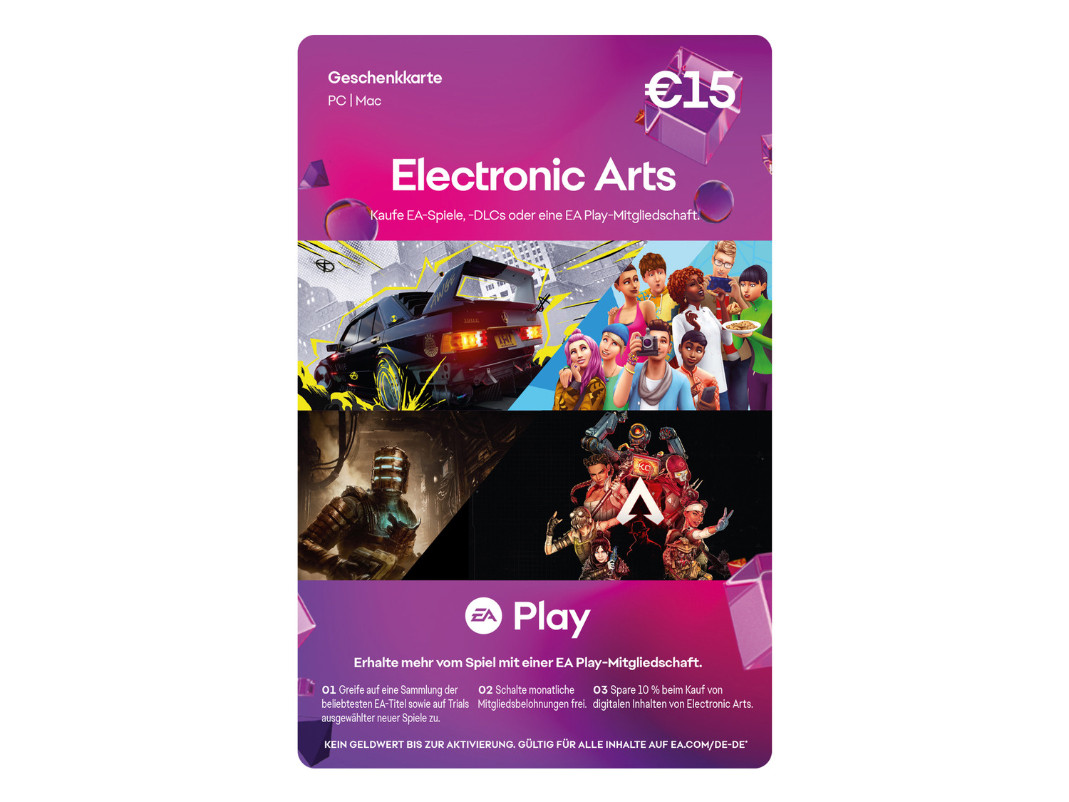Code Digital online EA Gift Card | kaufen 15€ LIDL