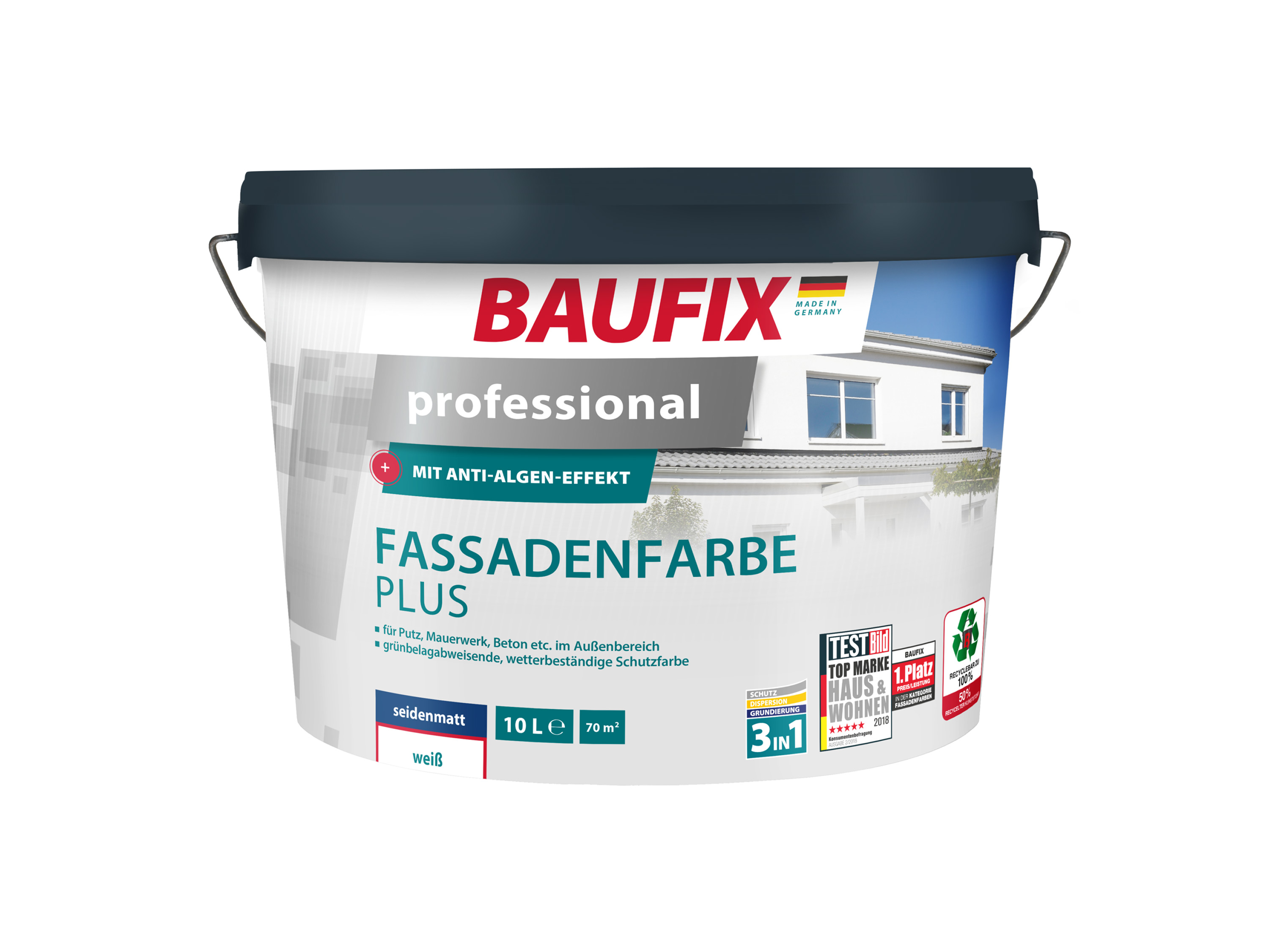 BAUFIX BAUFIX professional Fassadenfarbe Plus, 10 Liter