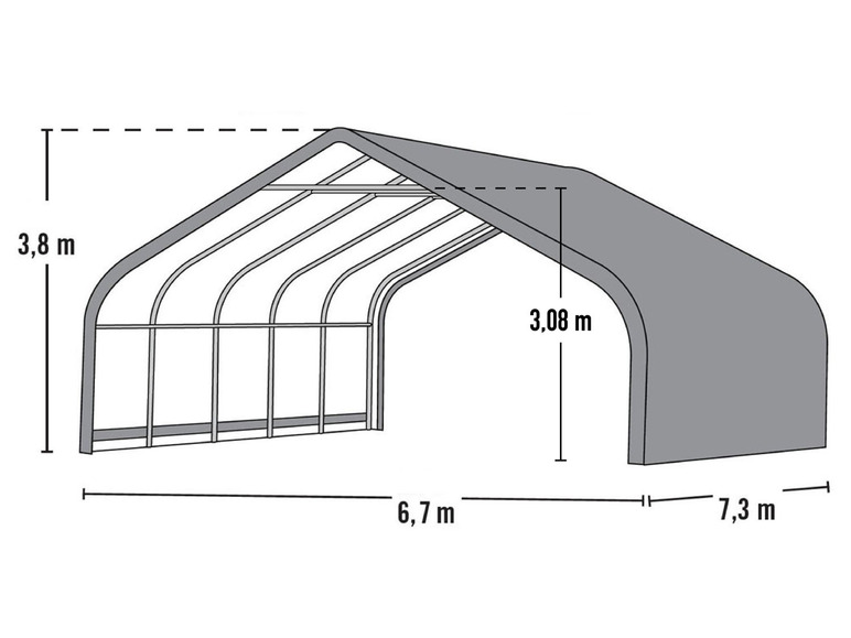 ShelterLogic USA Weidezelt und 49,6 m² »Run-In-Shed«, Weideunterstand