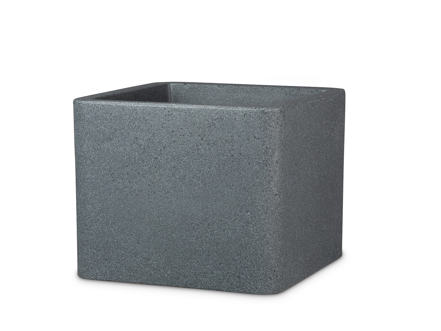 Scheurich Pflanzgefäß »Cube«, Kunststoff, quadratisch, dickwandig (Schwarz Granit, Ø 30 cm) Ø 30 cm