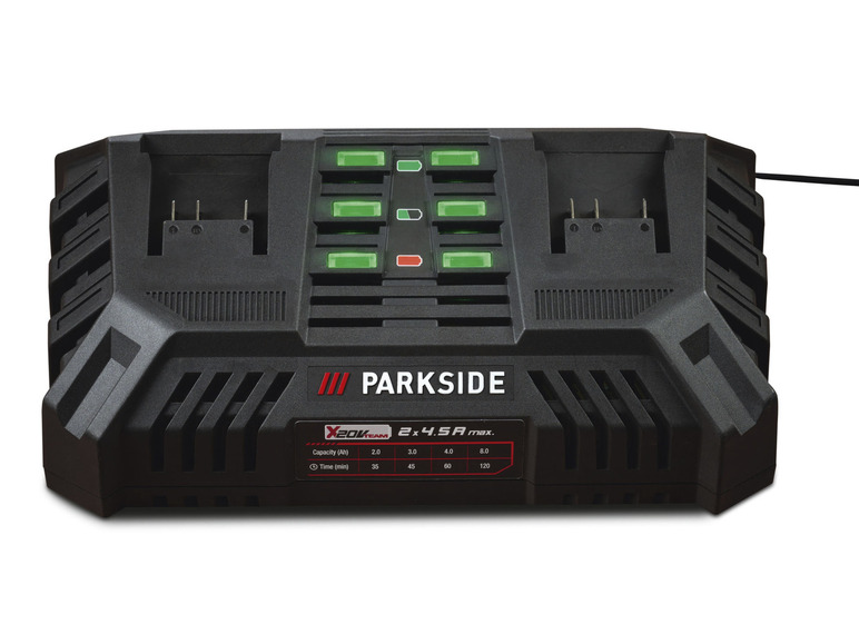 Gehe zu Vollbildansicht: PARKSIDE® 20 V Akku-Doppelladegerät »PDSLG 20 B1«, 4,5 A - Bild 1