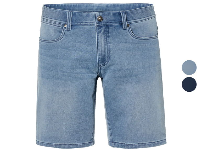 Gehe zu Vollbildansicht: LIVERGY® Herren Sweat-Denim-Shorts, mit Baumwolle - Bild 1